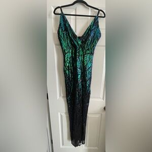 Sequined formal or prom dress - small